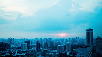Cities, Skyscrapers, Evening, Singapore HD wallpaper