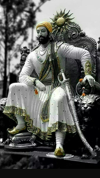 Shivaji Maharaj, White And Black, Chatrapati Shivaji Maharaj, Warrior King HD phone wallpaper