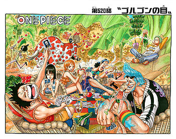 One Piece Color Cover Page 520 Manga, Monkey D. Luffy, Nico Robin, Nami (One Piece), Sanji (One Piece), Franky (One Piece), Anime, One Piece HD wallpaper