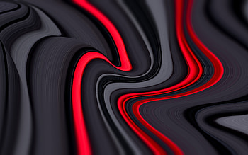 black and red waves, , creative, abstract backgrounds, liquid art, colorful abstract waves, background with waves, 3D waves HD wallpaper