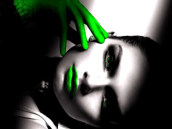 GREEN LIGHTS, fresh, look, green, female HD wallpaper