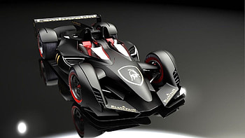 Lamborghini LMP-F Concept Car, concept, car, black, fast, bull, lambo, sports car HD wallpaper