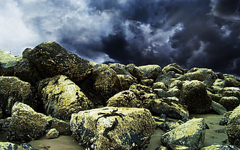 Stone, sky, nature, amazing HD wallpaper