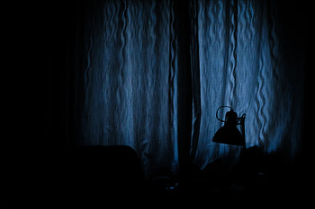 Dark, Lamp, Darkness, Window, Curtains HD wallpaper