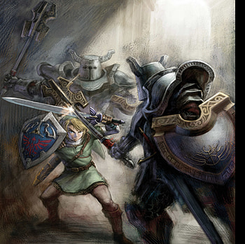Out numbered, shield, sword, link, anime, fantasy, zelda, game, warrior, warriors HD wallpaper