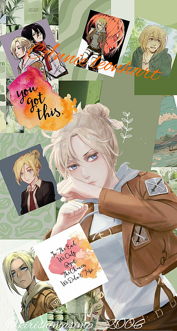Annie leonhart, orange, red, aot, cute, anime HD phone wallpaper