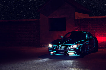 Bmw, Night, Cars, Front View, Z4 HD wallpaper