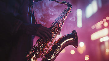 Jazz Vibes: Saxo Serenity, saxo, jazz, music, smoke, Nightlife HD wallpaper