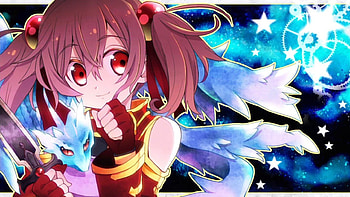 Silica, dragons, sword, anime, art, cute HD wallpaper