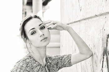 PORTRAIT, graphy, face, bw, woman, beauty HD wallpaper