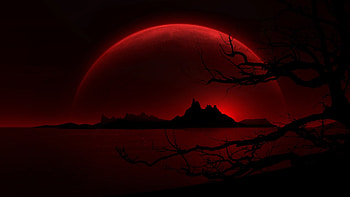 Red Moon 3443 in Space - ci.com HD wallpaper