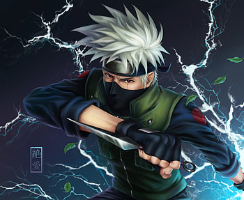 Kakashi Hatake, anime, artwork HD wallpaper