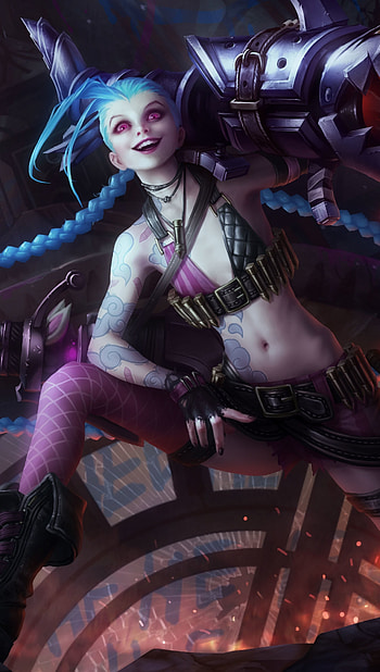 Jinx, Vibrant Artworks, Illustrations, Fan Favorites HD phone wallpaper