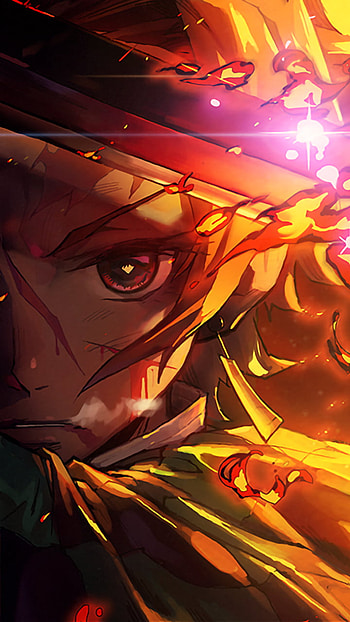 Tanjiro Kamado Blaze – Demon Slayer Ultimate , Tanjiro Kamado, Anime, Demon Slayer: Kimetsu no Yaiba HD phone wallpaper