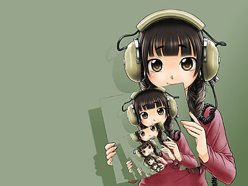 Girl, Anime, Heads, , graphs HD wallpaper