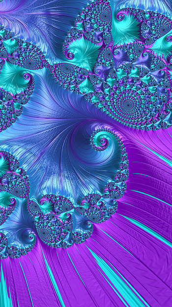 Fractal Art for your Smart or Tablet, cyan, purple, CGI, psychedelic, trippy, Abstract, fractal, abstract purple HD phone wallpaper