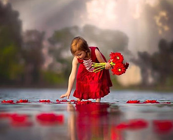 Little Princess, graphy, red, beatiful, cool, people HD wallpaper