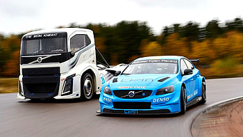 Sedan and truck, Polestar Racing HD wallpaper