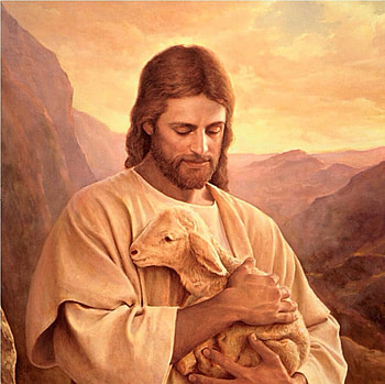 By Al Parson, painting, jesus, christ, shepherd, lamb HD wallpaper