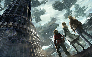 final fantasy, anime, 3d, fantasy, video games, final, sky HD wallpaper