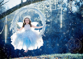 Little winter fairy, blue, winter, wings, cute, girl, copil, fairyography, fairy, child HD wallpaper