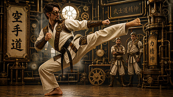 Steampunk Karate Master —, Dojo HD wallpaper
