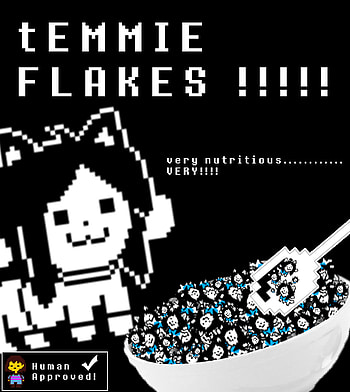 Temmie Flakes by tentaclecuddles on DeviantArt HD phone wallpaper