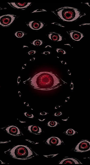 Eyes, red, weirdcore, magenta, trippy, dreamcore, creepy HD phone wallpaper