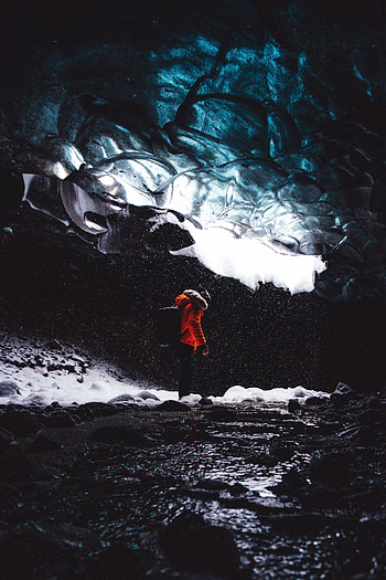 Iceland, man, outdoor, nature, glacier HD phone wallpaper