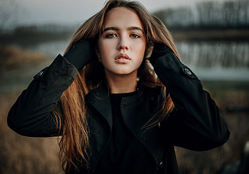 Blonde woman, outdoor, hoot HD wallpaper