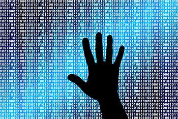 Silhouette, Hand, Miscellanea, Miscellaneous, Binary Code HD wallpaper