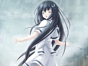 Chiyokawa Rin, anime, happy, girl, long hair HD wallpaper
