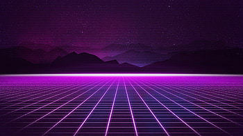 Retrowave Neon Grids HD wallpaper