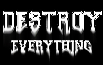 DE, bw, destroy, sign, everything HD wallpaper