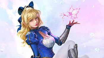Blonde Hair Girl Miracle, artist, artwork, artstation HD wallpaper
