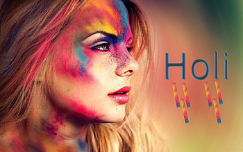 Holi Girl, holi, india, celebrations HD wallpaper
