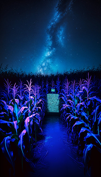 Galactic Corn Maze: A Stunning Experience, door, galaxy, Night Sky HD phone wallpaper
