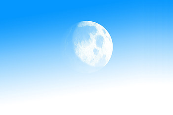 Sunny day, sky, blue, moon HD wallpaper