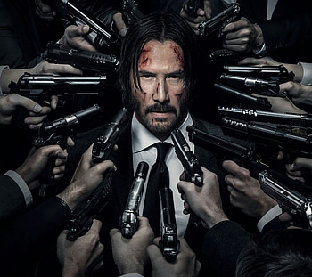 John Wick: Chapter 2, John Wick, Movie, Keanu Reeves, Pistol, Gun HD wallpaper
