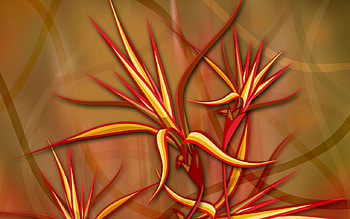 Spikey, golden, red plant HD wallpaper