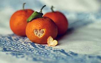 Food, Tangerines, Citrus, Heart HD wallpaper