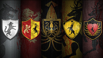 Game of Thrones emblems, Sigil, House Greyjoy, House Stark HD wallpaper