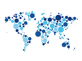 Vector, Circles, Map, Peace, World, White Background HD wallpaper