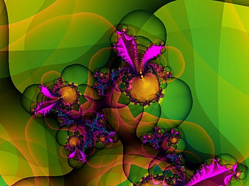 FIG CACTUS FRACTAL, blue, pink, fractal, green HD wallpaper