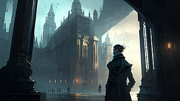 City - dishonored style, AI Art, video game, Dishonored HD wallpaper