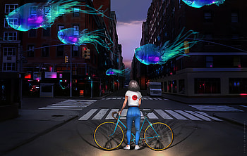 Fish Street Traffic Lights , artist, artwork, digital-art, artstation HD wallpaper