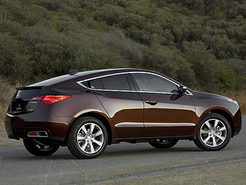 Auto, Acura, Cars, Asphalt, Brown, Side View, Style, Akura, Shrubs, Zdx, 2009 HD wallpaper