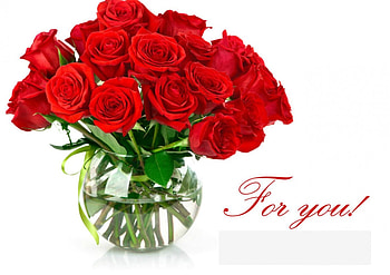 For you, still life, bouquet, roses, love, red, vase HD wallpaper