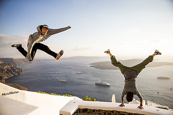 Kevin Fluri and Chris Harmat, Parkour HD wallpaper