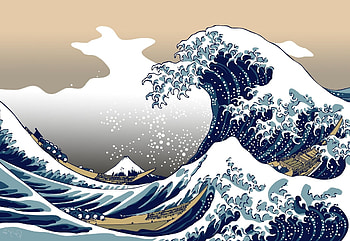 Great Wave off Kanagawa, Waves HD wallpaper